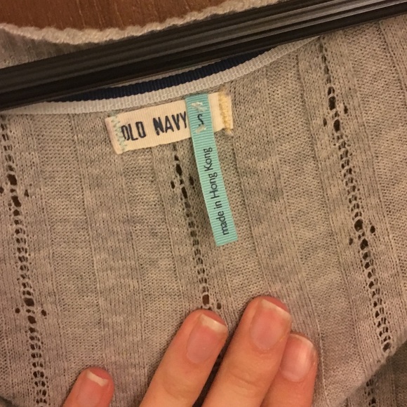 Vintage Y2K Old Navy Light Grey Sweater - Picture 2 of 4